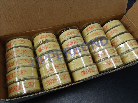comprare Nastri giallo di Garniture della fibra dei pezzi meccanici della sigaretta MK9 18 * 3505 millimetri fabbricazione online
