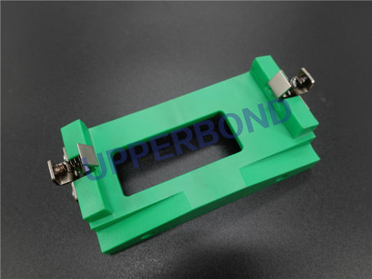 comprare Pezzi meccanici del recipiente di plastica della staffa di fonderia di colore verde per l'imballatore della sigaretta fabbricazione online